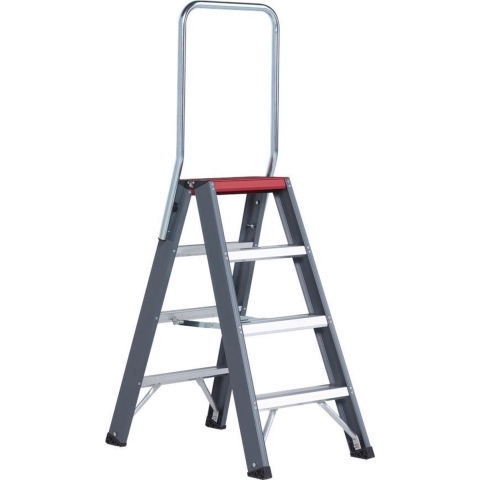 Altrex Falco FDO 4 Dubbele Trap - Aluminium Met Coating - 2 X 4 Treden - Max. Werkhoogte 2.95 M.
