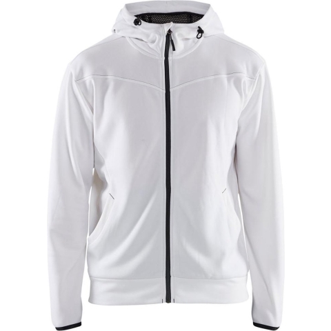 Blåkläder 3363 Hoodie Met Rits - Wit/donkergrijs - XXL