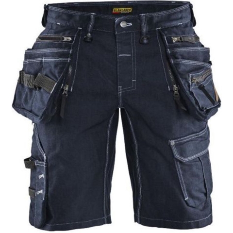 Blåkläder X1900 Werkbroek Kort Denim Stretch 1992 - Marineblauw - Maat 48 (M)