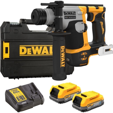 DeWALT DCH172E2T 18V Li-ion Accu Boorhamer Set (2x PowerStack Accu's) In TSTAK Koffer - SDS-Plus - 1.4J