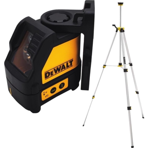DeWALT DW088CGTRI Kruislijnlaser Met Statief - 2 Lijnen - 15m - Groen