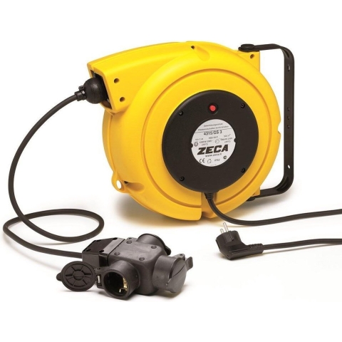 Zeca ZEEL4315/GS 3 Kabelhaspel Met PVC Kabel 3 Stroomgeleiders - H05VVF - 3x1,5mm² - 14+1m
