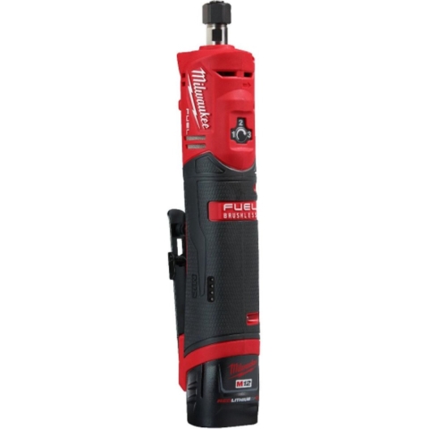 Milwaukee M12 FDGS-422B 12V Li-Ion Accu Rechte Stiftslijper Set (1x 2,0Ah&1x 4,0Ah) In Tas - 6/8mm - Koolborstelloos