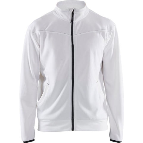 Blåkläder 336225261098S Service Sweatshirt Met Rits - Wit/Donkergrijs - S