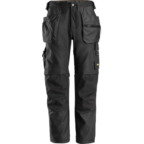 Snickers 6224 AW Werkbroek Canvas Stretch HP - Zwart - Maat 056