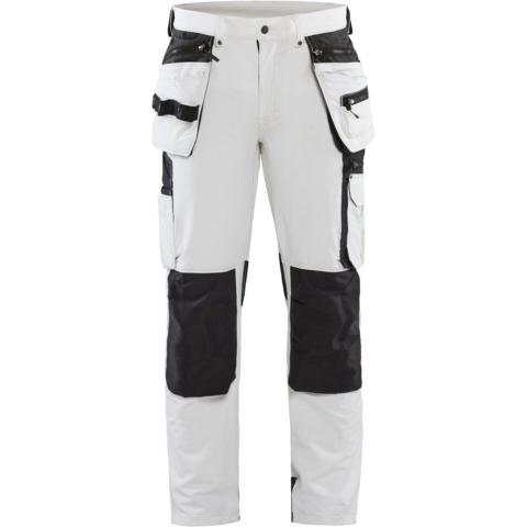 Blåkläder 1079 Werkbroek Voor Schilder/stucadoor Met 4-weg Stretch - Wit/donkergrijs - 52 (L)