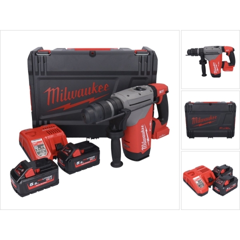 Milwaukee M18 ONEFHPX-552X 18V Li-ion Accu SDS-plus Boorhamer Set (2x 5.5Ah) In HD Box - One-key En Fixtec - 4-standen - 32 Mm