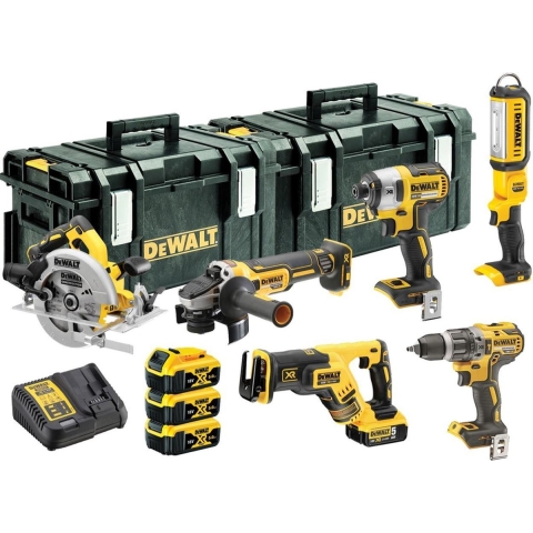 DeWALT DCK623P3 XR 18V Li-ion Accu 6 Delige Combiset (3x 5.0Ah Accu) In Koffer