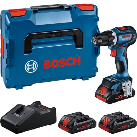 Bosch GSR18V-90C 18V Li-ion Accu Schroefboormachine Set (3x 4Ah Accu) In L-Boxx - 64Nm