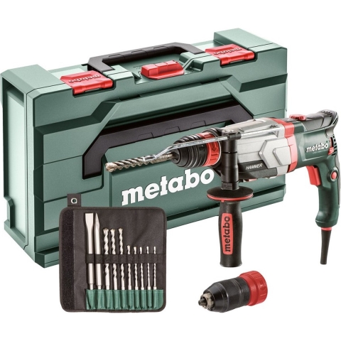 Metabo UHEV 2860-2 Quick Set SDS-Plus Combihamer Incl. 10 Delig Boor- En Beitelset In Koffer - 1100W - 3.4J