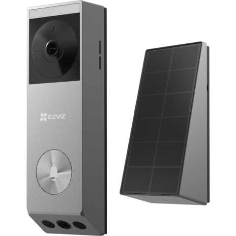 Ezviz Ep3x Pro Met Zonnepaneel - Slimme Deurbel Grijs