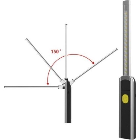 TAB Professional Lighting TAB3926 3,7V Li-Ion Accu LED Inspectielamp Buigbaar - 150° - 600Lm