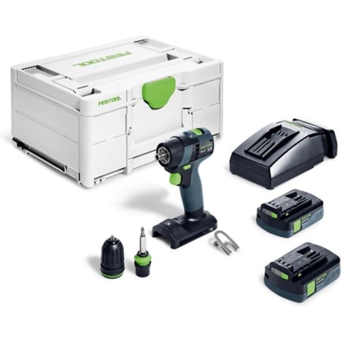 Festool TXS 18 C 3,0-Plus 18V Li-Ion Accu Schroefboormachine Set (2x 3,0Ah) In Systainer - 40Nm