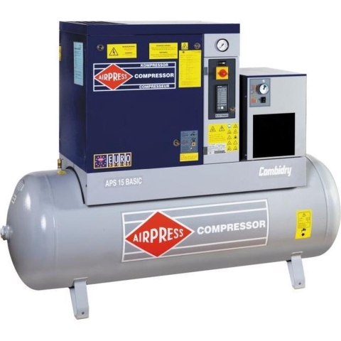 AIRPRESS 400V schroefcompressor combi dry APS 15 basic