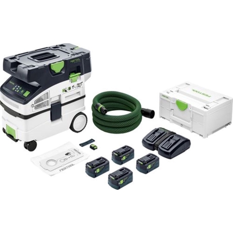 Festool CTLC MIDI I-Plus 36V (2x18V) Li-Ion Accu Stofzuiger Set (4x 5,0Ah) In Systainer - 3100l/min - Stofklasse L
