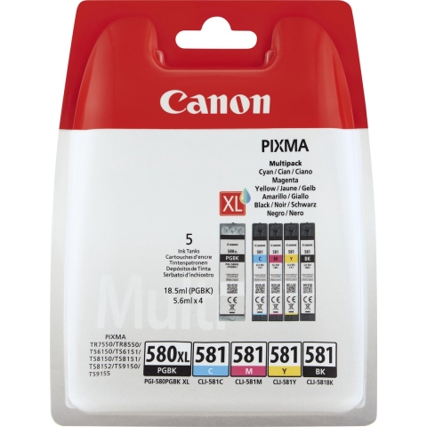 Canon Pgi-580xl/cli-581 (pgbk Bkcmy) Multicolor