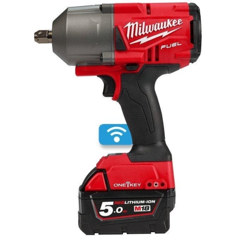 Milwaukee M18 ONEFHIWP12-502X 18V Li-Ion Accu Slagmoersleutel Set (2x 5,0Ah Accu) In HD Box - 1017Nm - 1/2"- Koolborstelloos