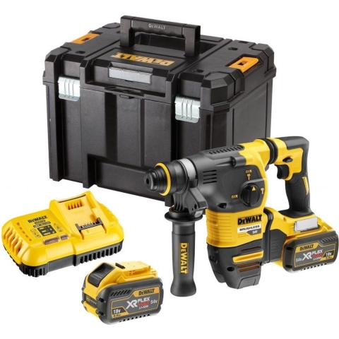 DeWALT DCH333X2 18V / 54V Li-Ion XR Flexvolt Accu SDS-plus Combihamer Set (2x 9.0Ah Accu) In TSTAK - 3,5J - Koolborstelloos