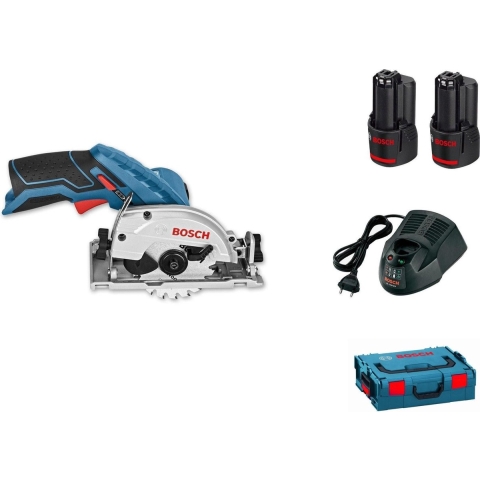 Bosch GKS 12V-26 12V Li-Ion Accu Cirkelzaag Set (2x 3.0Ah Accu) In L-Boxx - 85mm