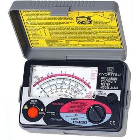 Kyoritsu 3132A Compacte Isolatietester - 250V/500V/1000V - 400MΩ