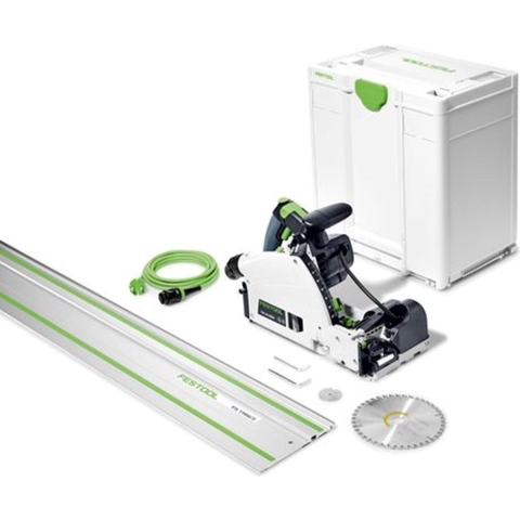 Festool TSV 60 KEBQ-Plus-FS Invalzaag Met Voorritsfunctie Incl. Geleiderail En Cirkelzaagblad In Systainer - 1500W