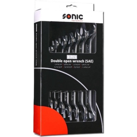 Sonic 600806 Dubbele Steeksleutelset (SAE) - 8 Delig