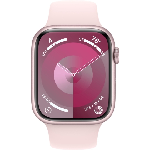 Apple Watch Series 9 GPs 45 Mm Roze Aluminium Case/lichtroze Sport Band - M/l