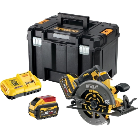 DeWALT DCS578X2-QW 54V Li-ion FlexVolt Accu Cirkelzaag Set (2x 9.0Ah) In TSTAK Koffer - 190 Mm