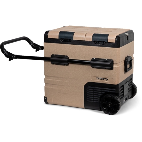 Steamy-E SECTAW55 Elektrische Compressor Koelbox Op Wielen Dual Zone - 55L