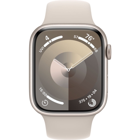 Apple Watch Series 9 Cellular 45 Mm Sterrenlicht Aluminium Case/sterrenlicht Sport Band - M/l