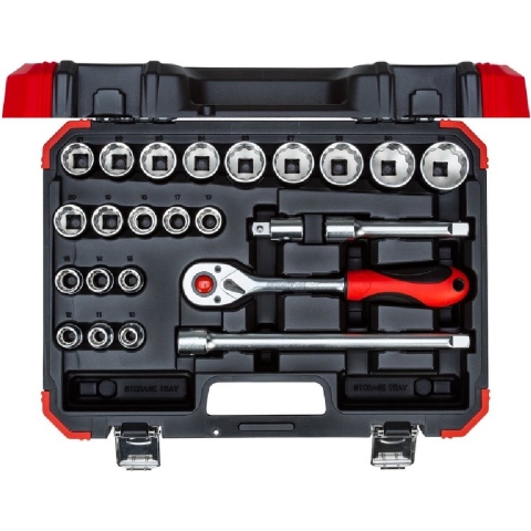 Gedore RED R69013024 24-delige Dopsleutelset - 1/4''En 1/2''