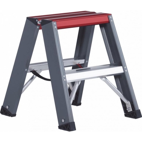 Altrex Falco FDO 2 Dubbele Trap - Aluminium Met Coating - 2 X 2 Treden - Max. Werkhoogte 2.45 M.