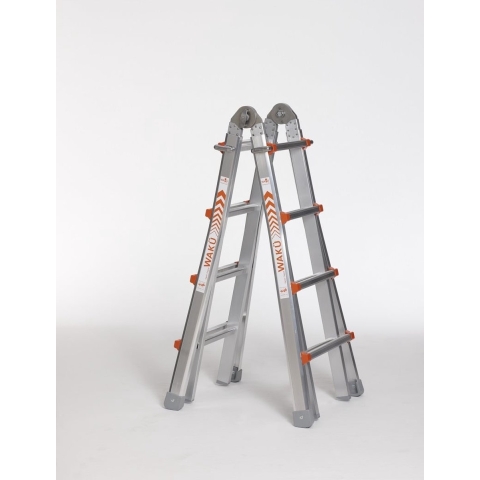 Little Jumbo Waku Model | Telescopische Vouwladder - Max. Werkhoogte 4.6m - 4x4 Sporten