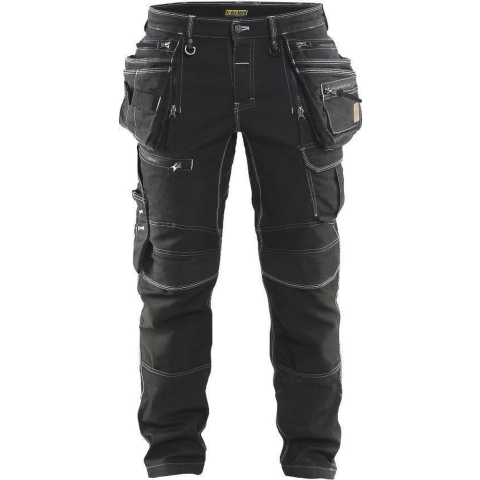 Blåkläder X1900 Werkbroek Denim Stretch 1990 - Zwart - Maat 48 (M)