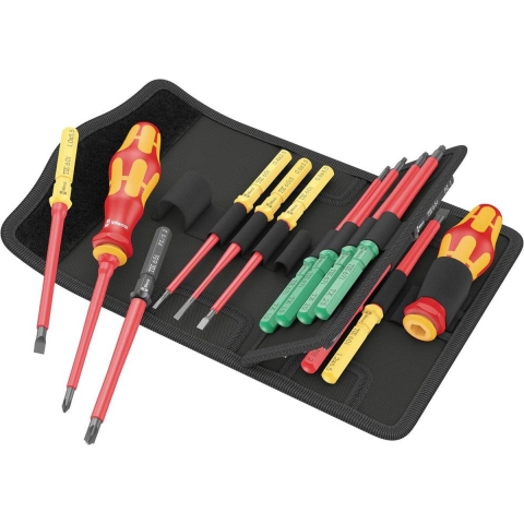 Wera 05006611001 17-delig Kraftform Kompakt VDE 17 Universal 1 Tool Finder Wisselklingenset In Etui