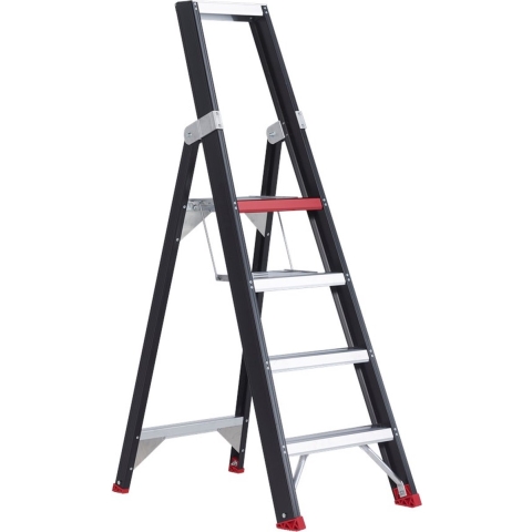 Altrex Taurus TGB 4 Trap - Enkel - Aluminium Met Coating - 4 Treden - Max. Werkhoogte 2.95 M.