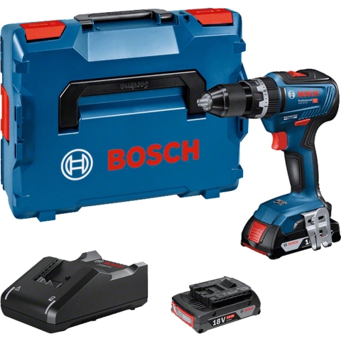 Bosch GSB 18V-55 18V Li-ion Accu Schroefklopboormachine Set (2x2.0Ah) In L-Case