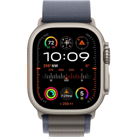 Apple Watch Ultra 2 GPs + Cellular 49 Mm Titanium Case/blauwe Alpine Loop - Large