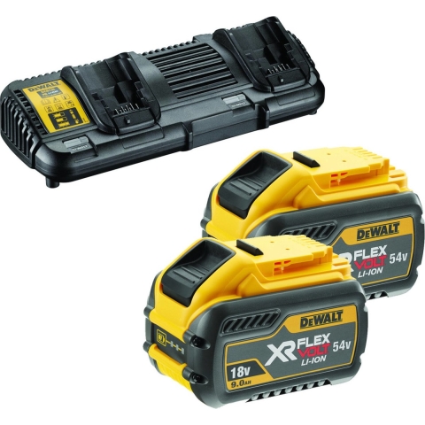 DeWALT DCB132X2 18V / 54V FlexVolt Li-Ion Accu Starterset (2x 9.0Ah) + Duolader