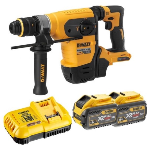 DeWALT DCH417X2-QW 54V Li-ion FlexVolt Accu Combihamer Set (2x 9.0Ah) In TSTAK Koffer Met 17-delige Accessoire Set