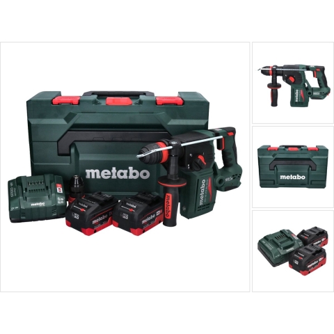 Metabo KH 18 LTX BL 24 Q 18V Li-ion Accu Combihamer Set (2x5.5Ah LiHD Accu) In Metabox