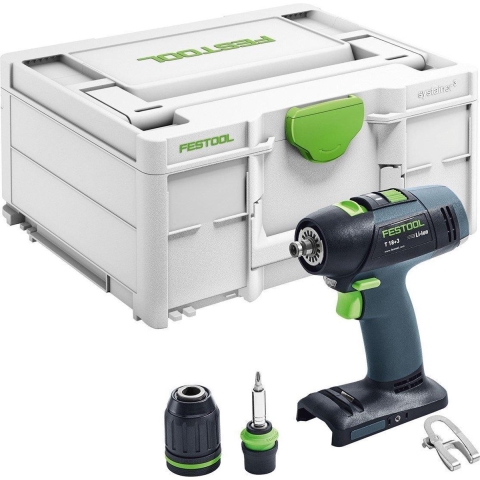 Festool T 18+3-Basic 18V Li-Ion Accu Schroefboormachine Body In Systainer - 45Nm - 35mm - Koolborstelloos
