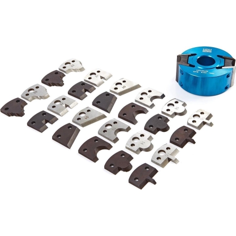 Houtfreeskop 100 mm PROFI met 7 sets messen