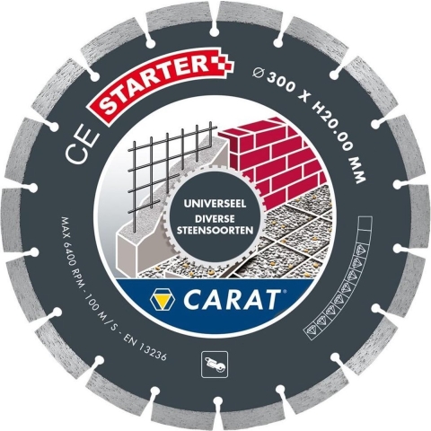Carat CES4002000 Diamantzaagblad Voor Natzagen - 20 X 400mm - Universeel