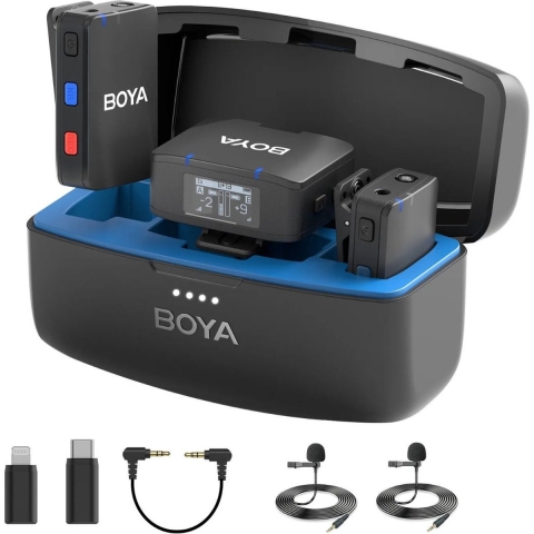 BOYAMIC - Professional Wireless Microphone Set Incl. 2 Microphones