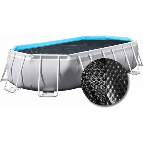 W'eau Premium solar cover ovaal - 485 x 360 cm (zeilmaat 479 x 354) - Zwart - W'eau