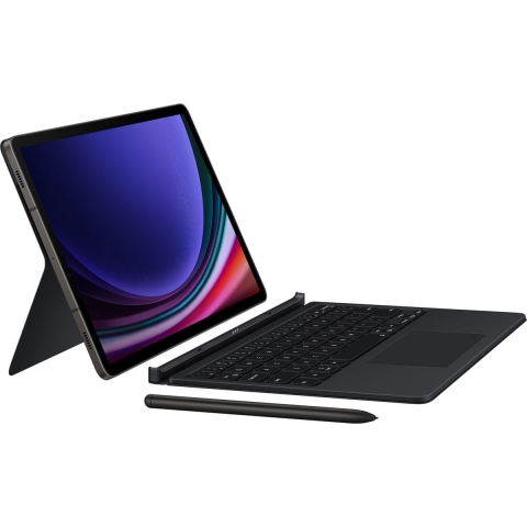 Samsung Galaxy Tab S9/s9fe Book Cover Keyboard Zwart