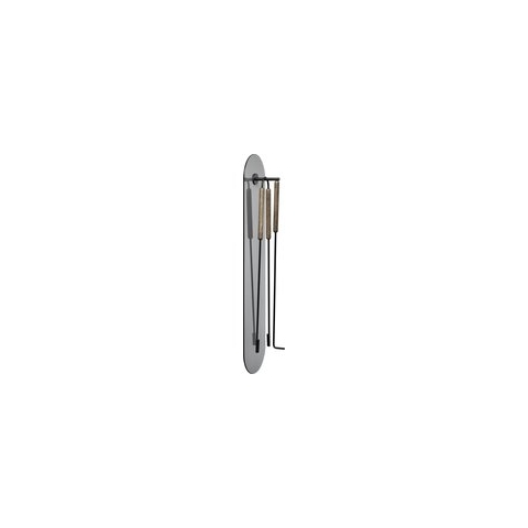 Blomus Ashi Openhaardset Van 3 Wand Bruin