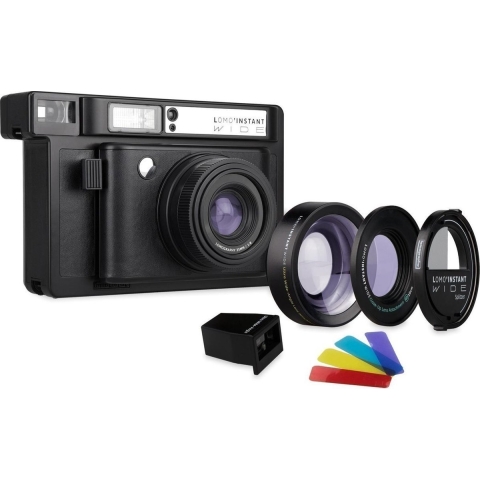 Lomography Lomo'Instant Wide Camera and Lenses Zwart