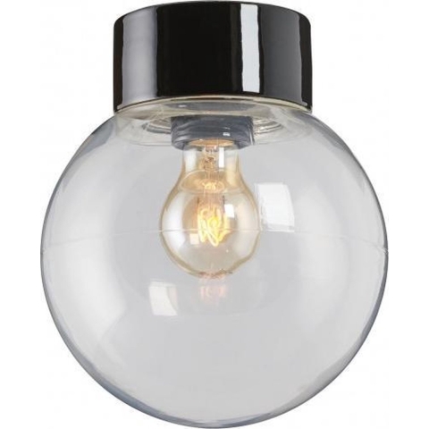 Ifö Electric Classic Globe Plafond- En Wandlamp Ø20 Transparant Zwart